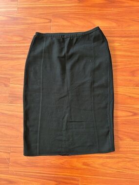 Diane Von Furstenberg Black Textured Pencil Skirt